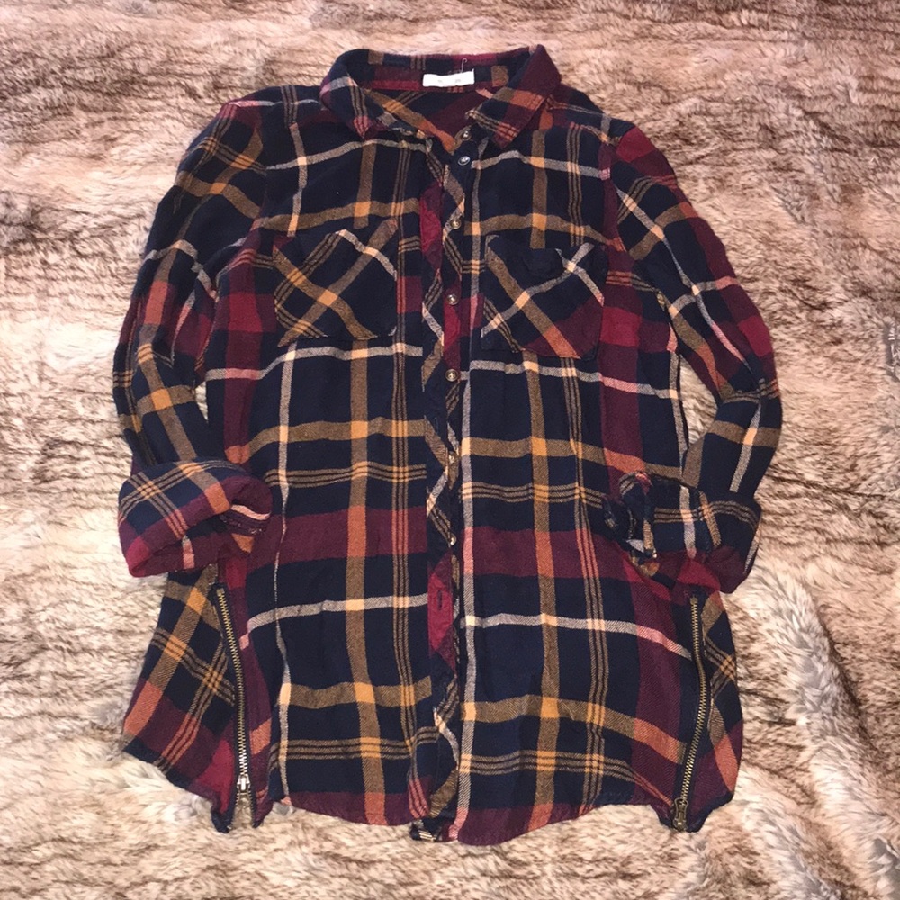 Plaid button up.